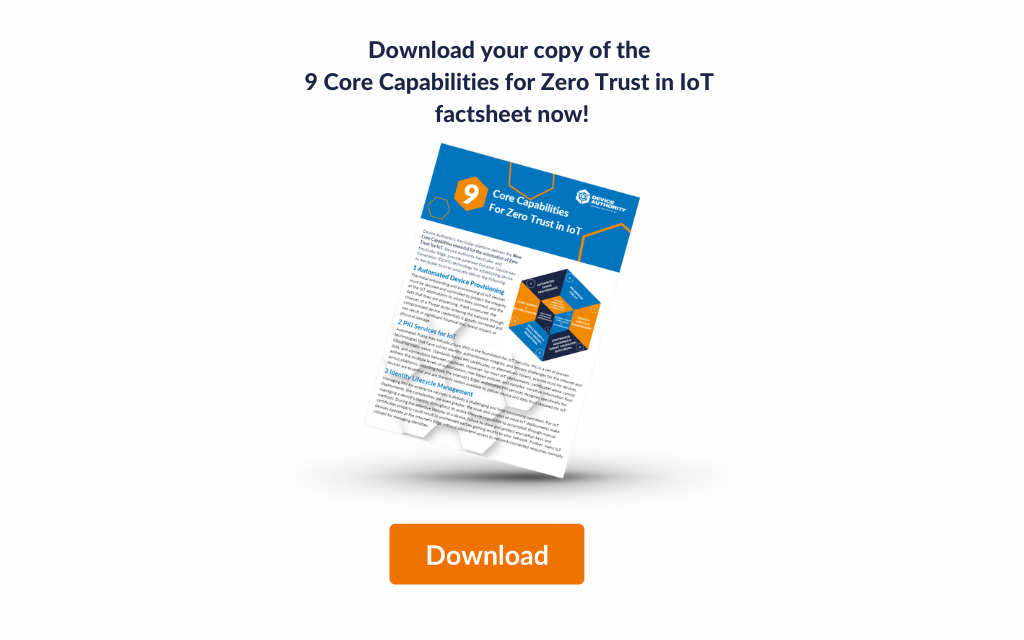 9 Core Capabilities for Zero Trust Factsheet - Device Authority